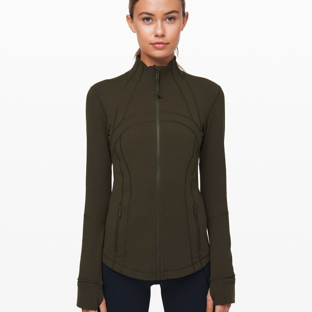 Lululemon define jacket, dark olive, size 12